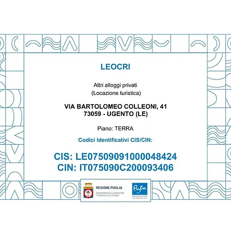 Casa vacanze Leocri Torre San Giovanni Ugento